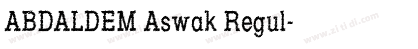 ABDALDEM Aswak Regul字体转换